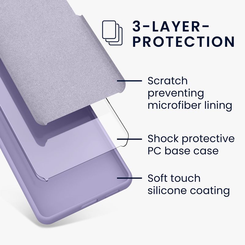 Laptop, Telefoane si Tablete - Telefoane mobile si accesorii - Accesorii Telefoane - Huse telefoane - Husa Kwmobile pentru Google Pixel 9a, anti-alunecare, anti-amprenta, silicon, mov - Infinity.ro