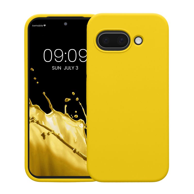 Laptop, Telefoane si Tablete - Telefoane mobile si accesorii - Accesorii Telefoane - Huse telefoane - Husa Kwmobile pentru Google Pixel 9a, anti-alunecare, anti-amprenta, silicon, galben - Infinity.ro