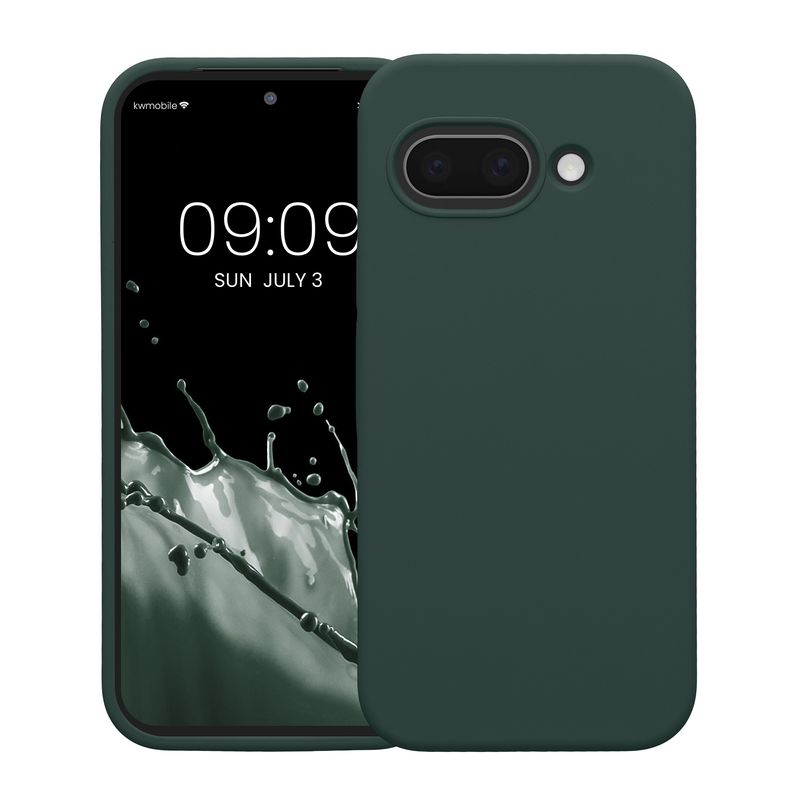 Laptop, Telefoane si Tablete - Telefoane mobile si accesorii - Accesorii Telefoane - Huse telefoane - Husa Kwmobile pentru Google Pixel 9a, anti-alunecare, anti-amprenta, silicon, albastru verzui - Infinity.ro