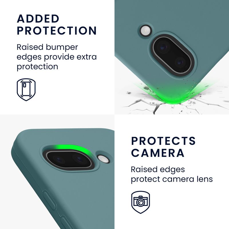 Laptop, Telefoane si Tablete - Telefoane mobile si accesorii - Accesorii Telefoane - Huse telefoane - Husa Kwmobile pentru Google Pixel 9a, anti-alunecare, anti-amprenta, silicon, noapte arctica - Infinity.ro