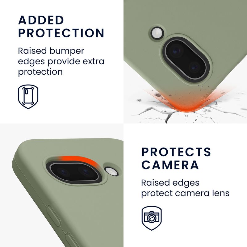 Laptop, Telefoane si Tablete - Telefoane mobile si accesorii - Accesorii Telefoane - Huse telefoane - Husa Kwmobile pentru Google Pixel 9a, anti-alunecare, protectie la zgarieturi, silicon, verde - Infinity.ro