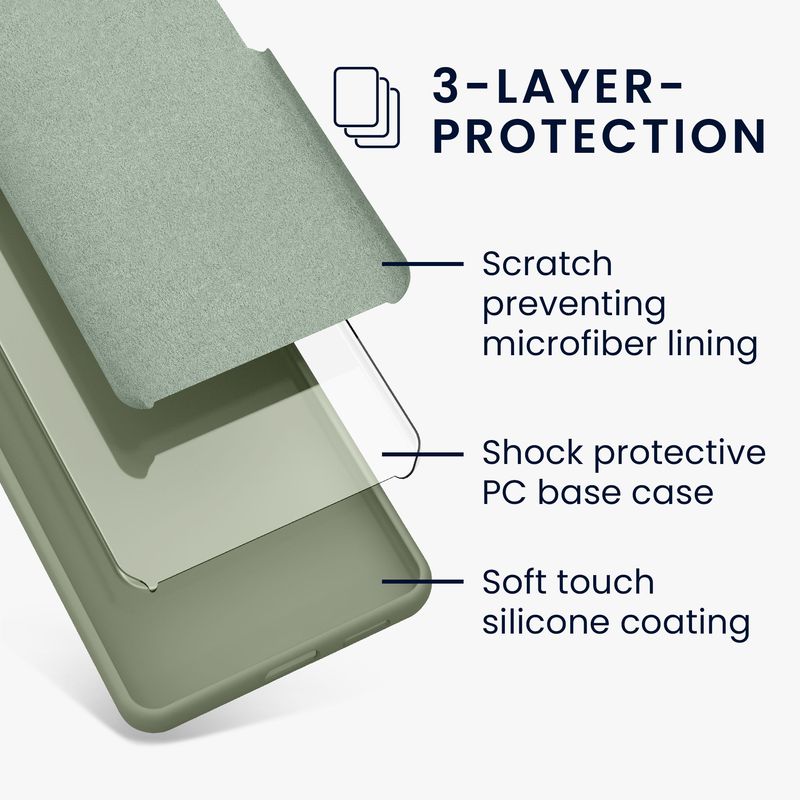Laptop, Telefoane si Tablete - Telefoane mobile si accesorii - Accesorii Telefoane - Huse telefoane - Husa Kwmobile pentru Google Pixel 9a, anti-alunecare, protectie la zgarieturi, silicon, verde - Infinity.ro