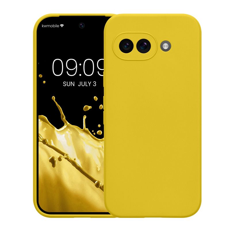 Laptop, Telefoane si Tablete - Telefoane mobile si accesorii - Accesorii Telefoane - Huse telefoane - Husa Kwmobile pentru Google Pixel 9a, anti-alunecare, protectie la zgarieturi, silicon, galben - Infinity.ro