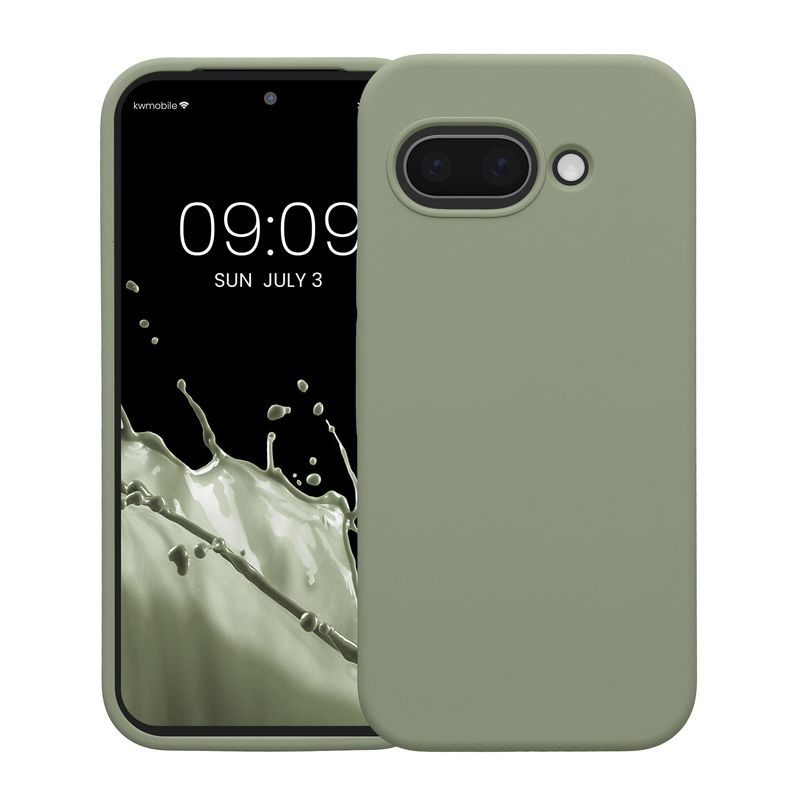 Laptop, Telefoane si Tablete - Telefoane mobile si accesorii - Accesorii Telefoane - Huse telefoane - Husa Kwmobile pentru Google Pixel 9a, anti-alunecare, protectie la zgarieturi, silicon, verde - Infinity.ro