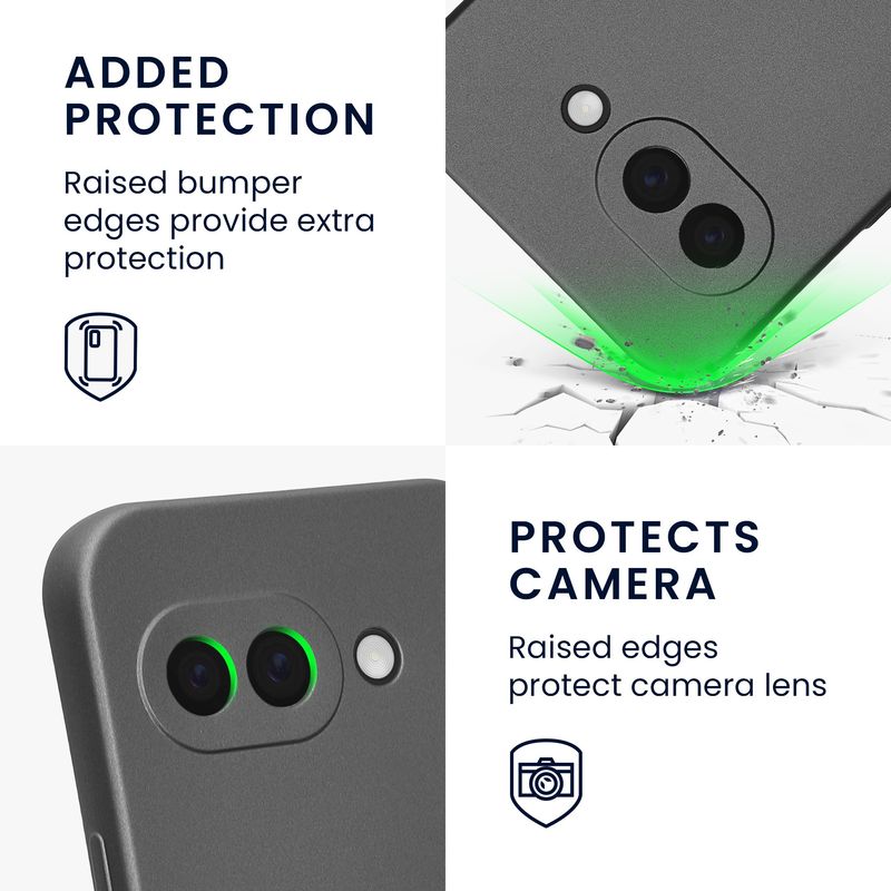 Laptop, Telefoane si Tablete - Telefoane mobile si accesorii - Accesorii Telefoane - Huse telefoane - Husa Kwmobile pentru Google Pixel 9a, anti-alunecare, protectie la zgarieturi, silicon, gri - Infinity.ro