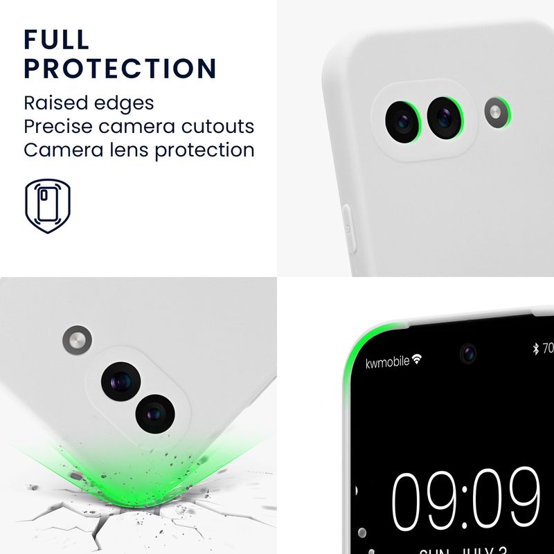 Laptop, Telefoane si Tablete - Telefoane mobile si accesorii - Accesorii Telefoane - Huse telefoane - Husa Kwmobile pentru Google Pixel 9a, anti-alunecare, silicon, alb - Infinity.ro
