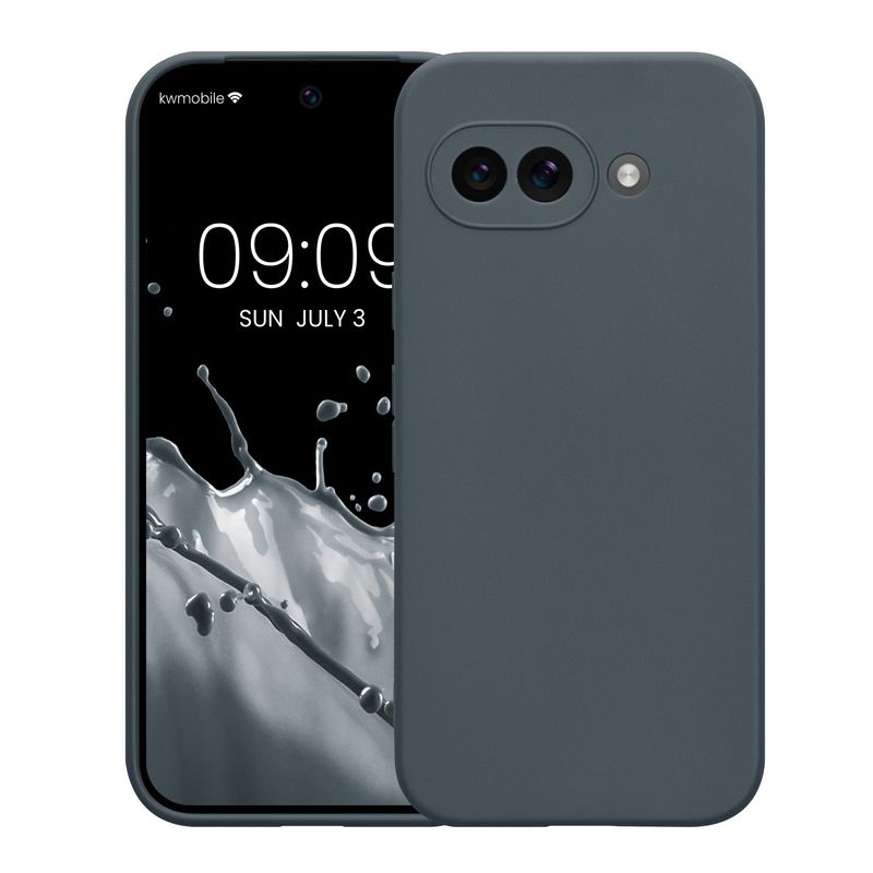 Laptop, Telefoane si Tablete - Telefoane mobile si accesorii - Accesorii Telefoane - Huse telefoane - Husa Kwmobile pentru Google Pixel 9a, anti-alunecare, silicon, ardezie inchisa - Infinity.ro