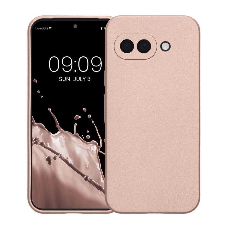 Laptop, Telefoane si Tablete - Telefoane mobile si accesorii - Accesorii Telefoane - Huse telefoane - Husa Kwmobile pentru Google Pixel 9a, anti-alunecare, silicon, auriu - Infinity.ro
