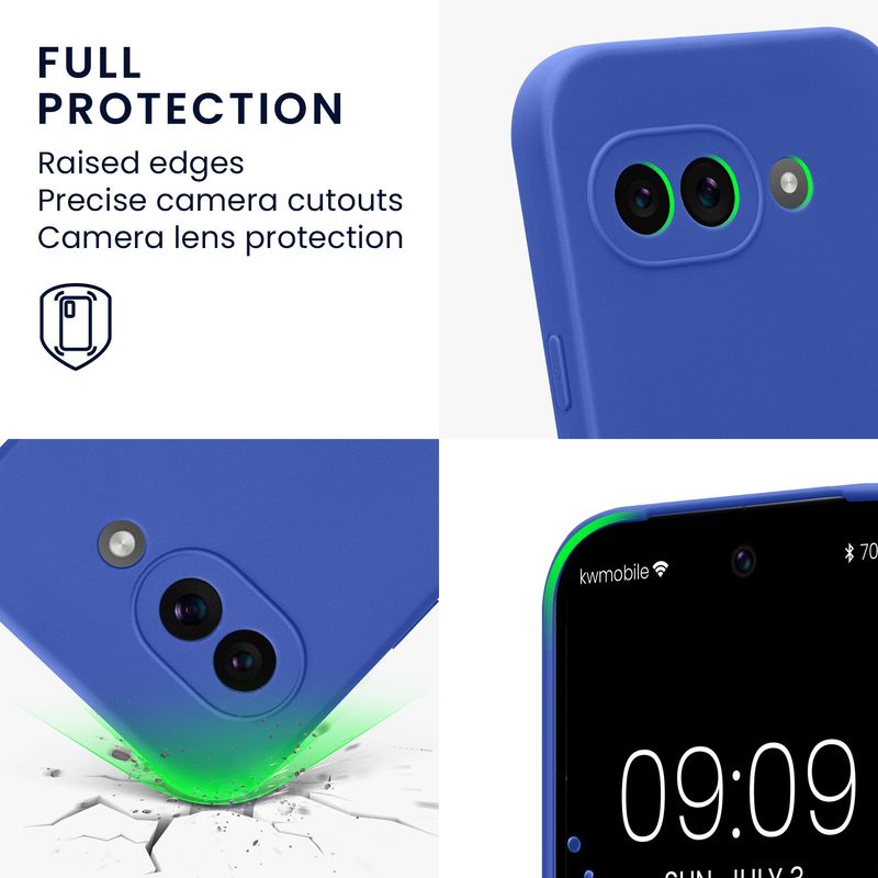 Laptop, Telefoane si Tablete - Telefoane mobile si accesorii - Accesorii Telefoane - Huse telefoane - Husa Kwmobile pentru Google Pixel 9a, anti-alunecare, silicon, albastru baltic - Infinity.ro
