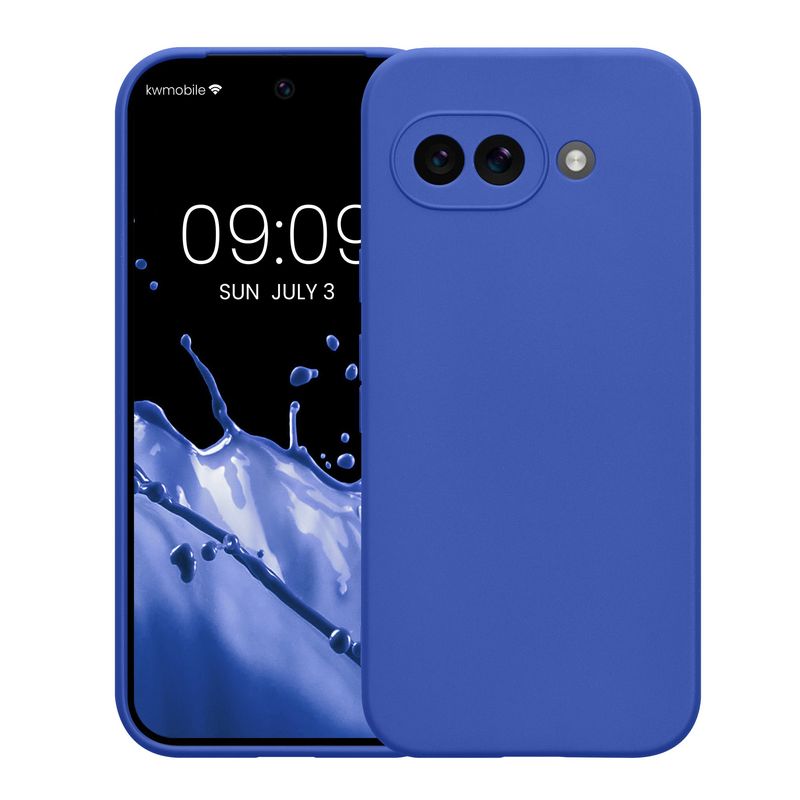 Laptop, Telefoane si Tablete - Telefoane mobile si accesorii - Accesorii Telefoane - Huse telefoane - Husa Kwmobile pentru Google Pixel 9a, anti-alunecare, silicon, albastru baltic - Infinity.ro