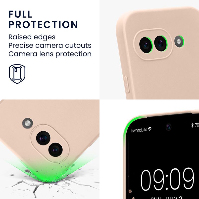 Laptop, Telefoane si Tablete - Telefoane mobile si accesorii - Accesorii Telefoane - Huse telefoane - Husa Kwmobile pentru Google Pixel 9a, anti-alunecare, silicon, bej - Infinity.ro