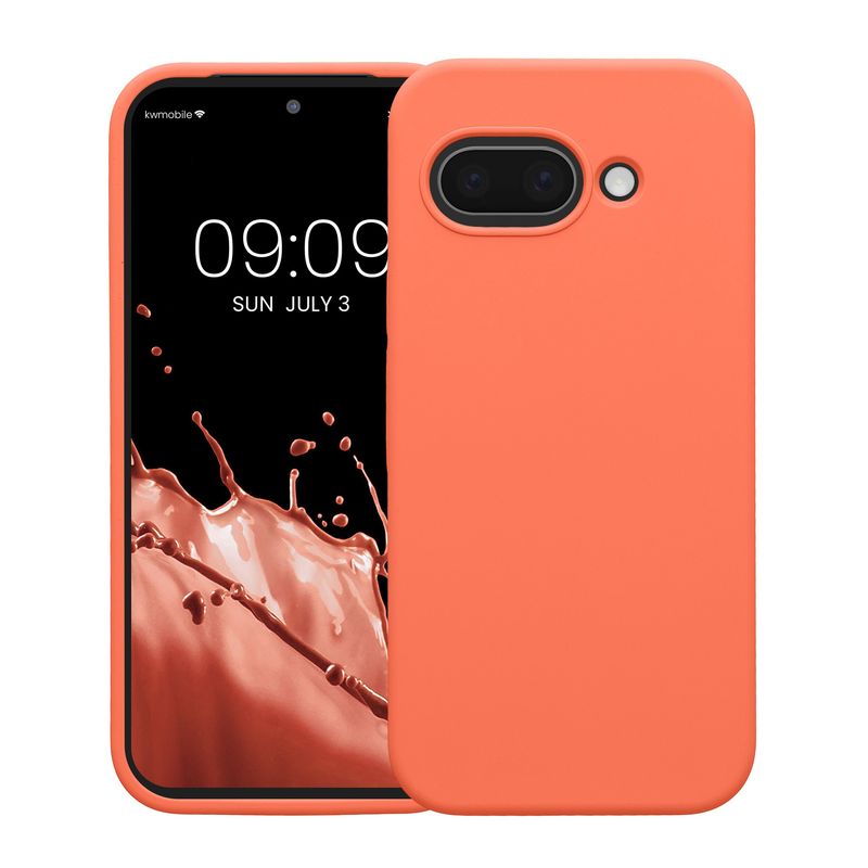 Laptop, Telefoane si Tablete - Telefoane mobile si accesorii - Accesorii Telefoane - Huse telefoane - Husa Kwmobile pentru Google Pixel 9a, anti-alunecare, silicon, coral intens - Infinity.ro