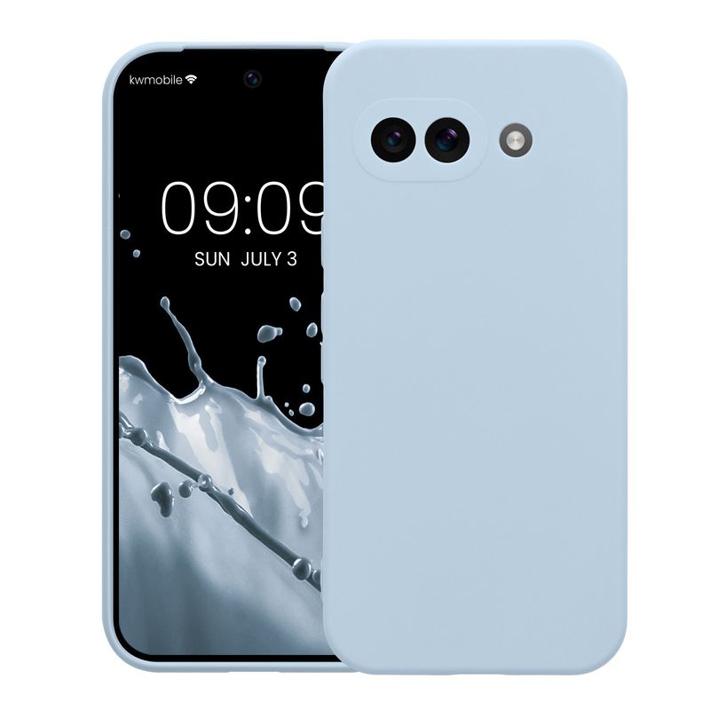 Laptop, Telefoane si Tablete - Telefoane mobile si accesorii - Accesorii Telefoane - Huse telefoane - Husa Kwmobile pentru Google Pixel 9a, anti-alunecare, silicon, albastru deschis mat - Infinity.ro