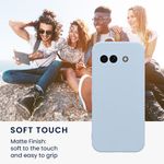 Laptop, Telefoane si Tablete - Telefoane mobile si accesorii - Accesorii Telefoane - Huse telefoane - Husa Kwmobile pentru Google Pixel 9a, anti-alunecare, silicon, albastru deschis mat - Infinity.ro