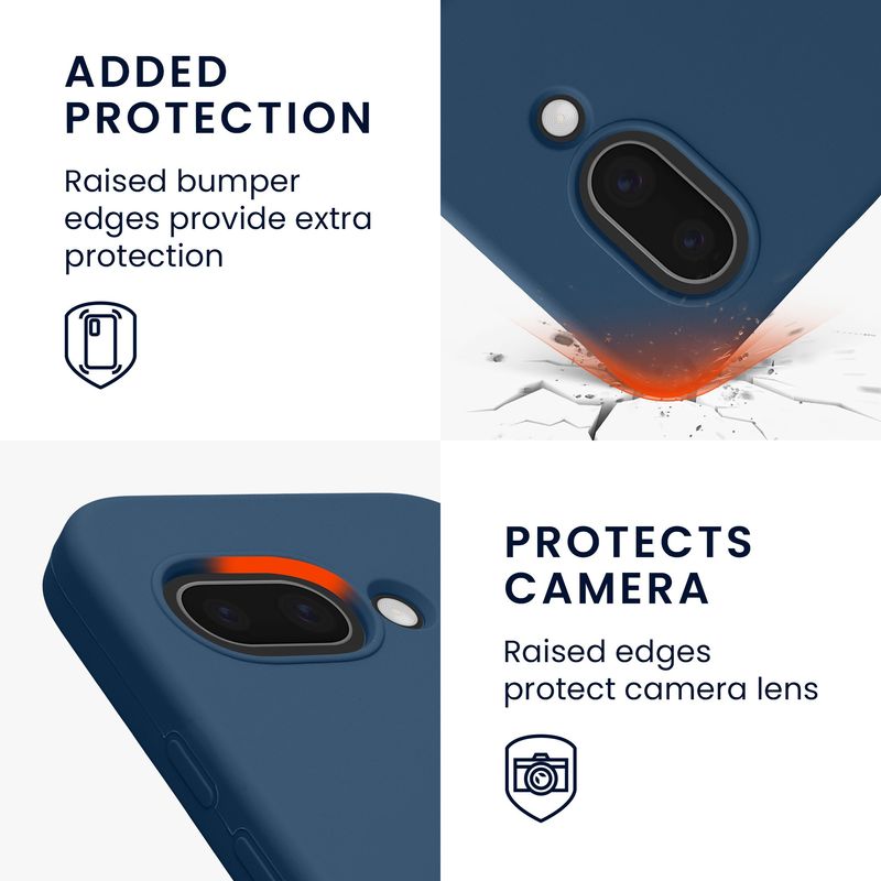 Laptop, Telefoane si Tablete - Telefoane mobile si accesorii - Accesorii Telefoane - Huse telefoane - Husa Kwmobile pentru Google Pixel 9a, anti-alunecare, silicon, bleumarin - Infinity.ro
