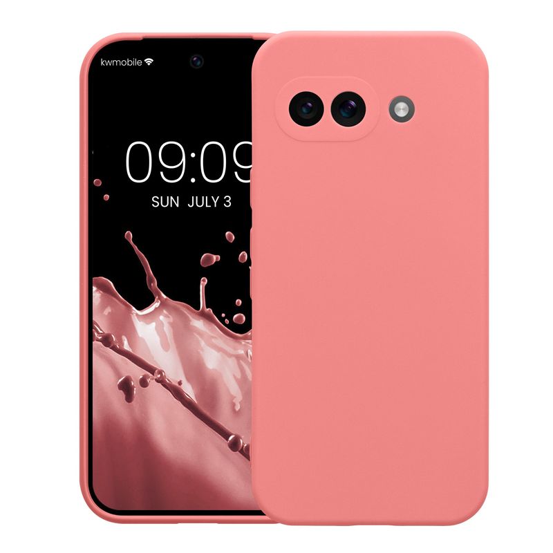 Laptop, Telefoane si Tablete - Telefoane mobile si accesorii - Accesorii Telefoane - Huse telefoane - Husa Kwmobile pentru Google Pixel 9a, anti-alunecare, silicon, coral pastel - Infinity.ro