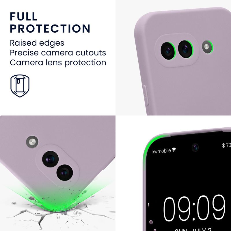 Laptop, Telefoane si Tablete - Telefoane mobile si accesorii - Accesorii Telefoane - Huse telefoane - Husa Kwmobile pentru Google Pixel 9a, anti-alunecare, silicon, lavanda - Infinity.ro