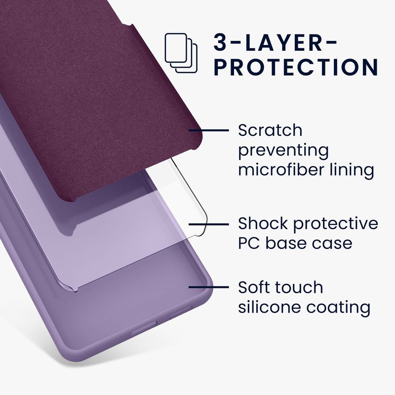 Laptop, Telefoane si Tablete - Telefoane mobile si accesorii - Accesorii Telefoane - Huse telefoane - Husa Kwmobile pentru Google Pixel 9a, anti-alunecare, silicon, mov violet - Infinity.ro