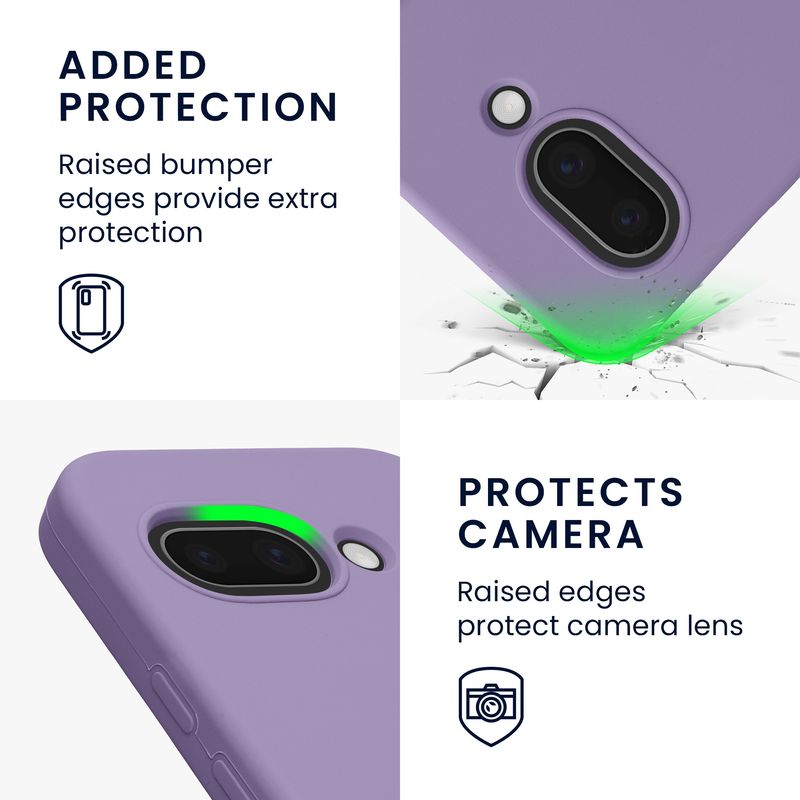 Laptop, Telefoane si Tablete - Telefoane mobile si accesorii - Accesorii Telefoane - Huse telefoane - Husa Kwmobile pentru Google Pixel 9a, anti-alunecare, silicon, mov violet - Infinity.ro
