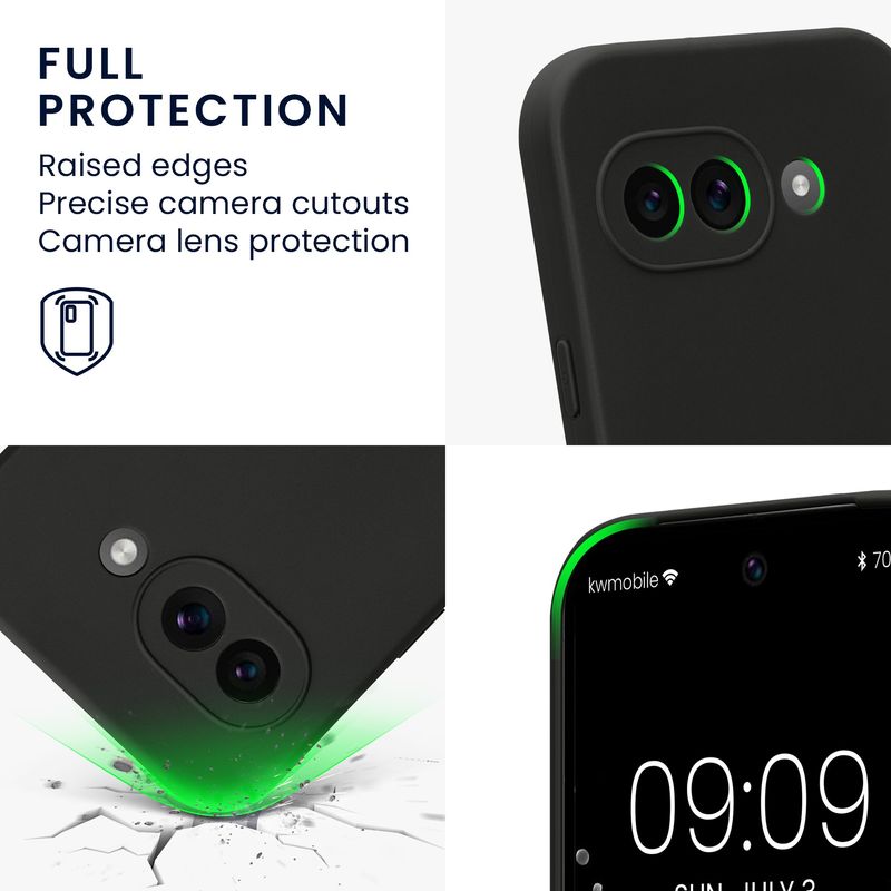 Laptop, Telefoane si Tablete - Telefoane mobile si accesorii - Accesorii Telefoane - Huse telefoane - Husa Kwmobile pentru Google Pixel 9a, anti-alunecare, silicon, negru - Infinity.ro
