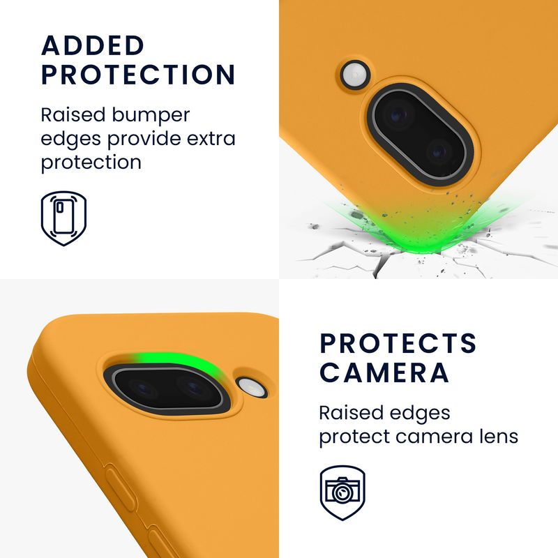 Laptop, Telefoane si Tablete - Telefoane mobile si accesorii - Accesorii Telefoane - Huse telefoane - Husa Kwmobile pentru Google Pixel 9a, anti-alunecare, silicon, portocaliu mango - Infinity.ro