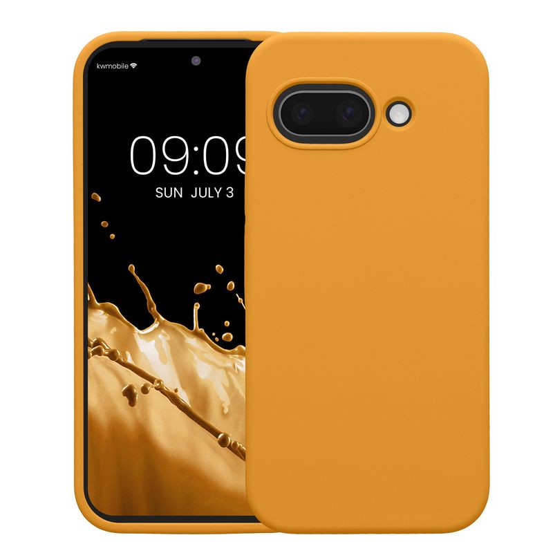 Laptop, Telefoane si Tablete - Telefoane mobile si accesorii - Accesorii Telefoane - Huse telefoane - Husa Kwmobile pentru Google Pixel 9a, anti-alunecare, silicon, portocaliu mango - Infinity.ro