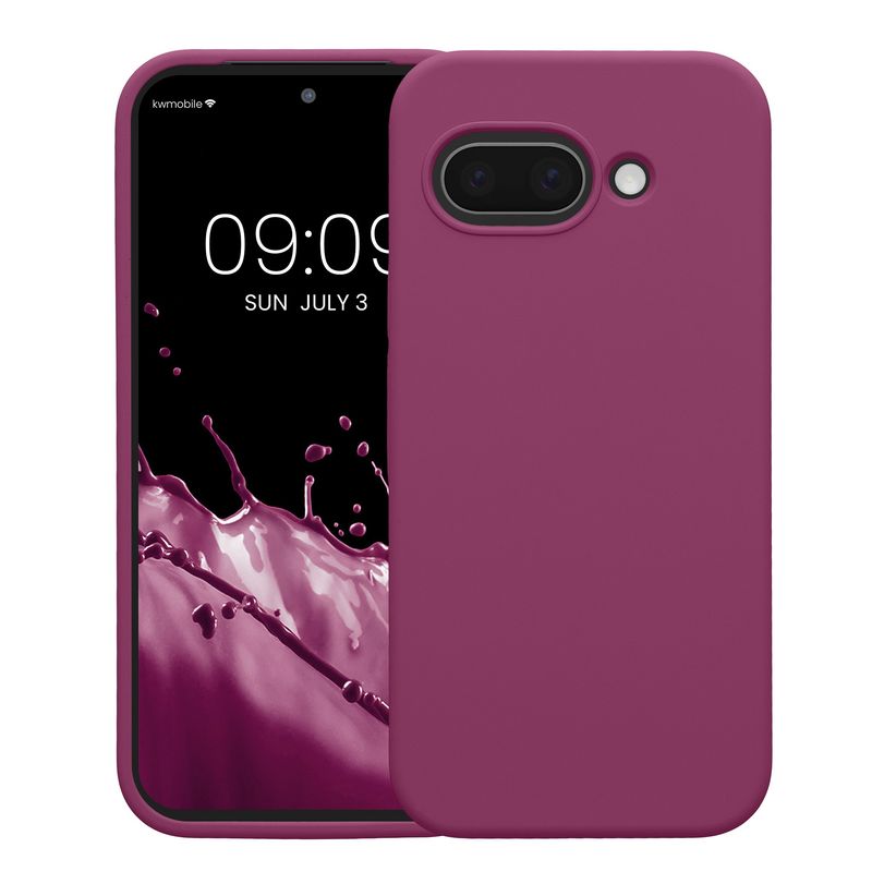 Laptop, Telefoane si Tablete - Telefoane mobile si accesorii - Accesorii Telefoane - Huse telefoane - Husa Kwmobile pentru Google Pixel 9a, anti-alunecare, silicon, mov magenta - Infinity.ro