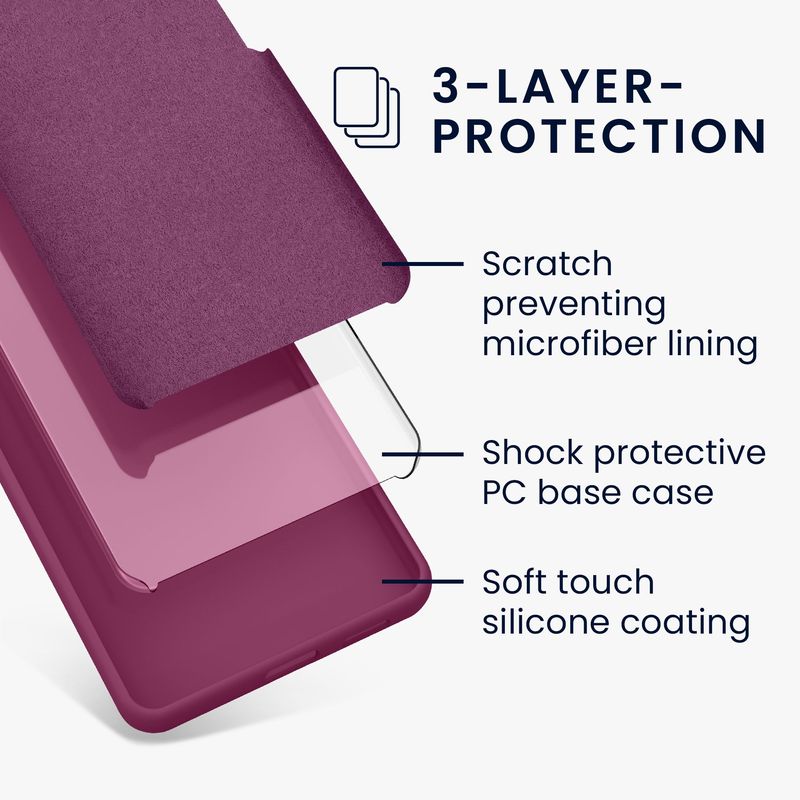 Laptop, Telefoane si Tablete - Telefoane mobile si accesorii - Accesorii Telefoane - Huse telefoane - Husa Kwmobile pentru Google Pixel 9a, anti-alunecare, silicon, mov magenta - Infinity.ro