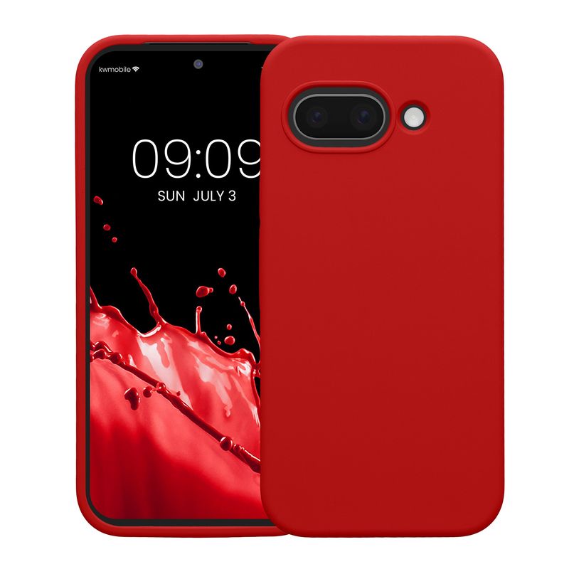 Laptop, Telefoane si Tablete - Telefoane mobile si accesorii - Accesorii Telefoane - Huse telefoane - Husa Kwmobile pentru Google Pixel 9a, anti-alunecare, silicon, rosu clasic - Infinity.ro