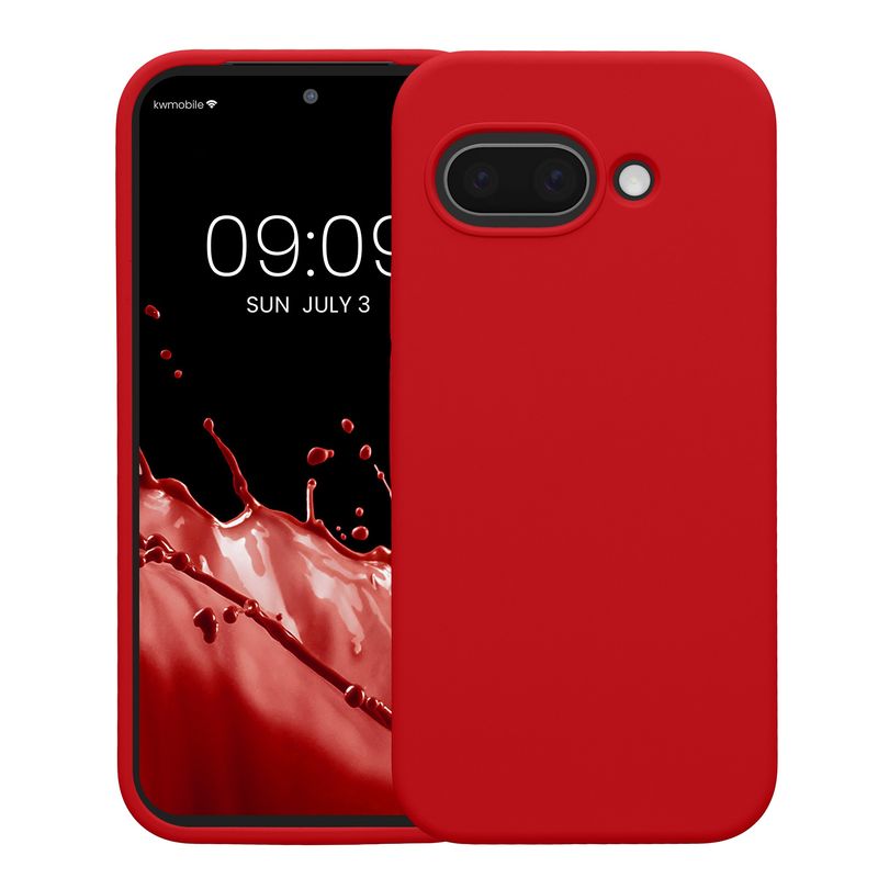 Laptop, Telefoane si Tablete - Telefoane mobile si accesorii - Accesorii Telefoane - Huse telefoane - Husa Kwmobile pentru Google Pixel 9a, anti-alunecare, silicon, rosu cires - Infinity.ro
