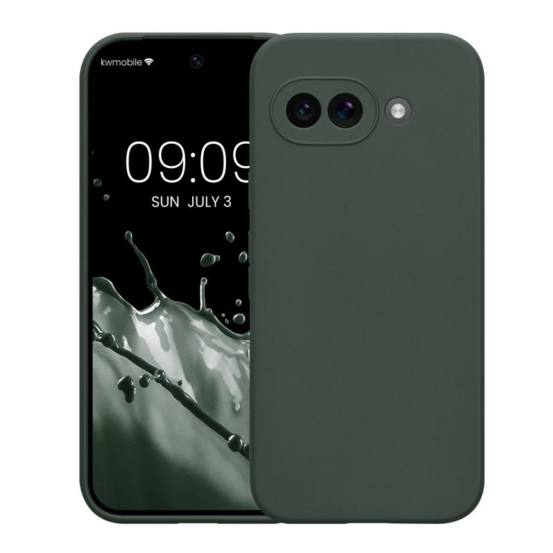 Laptop, Telefoane si Tablete - Telefoane mobile si accesorii - Accesorii Telefoane - Huse telefoane - Husa Kwmobile pentru Google Pixel 9a, anti-alunecare, silicon, verde muschi - Infinity.ro