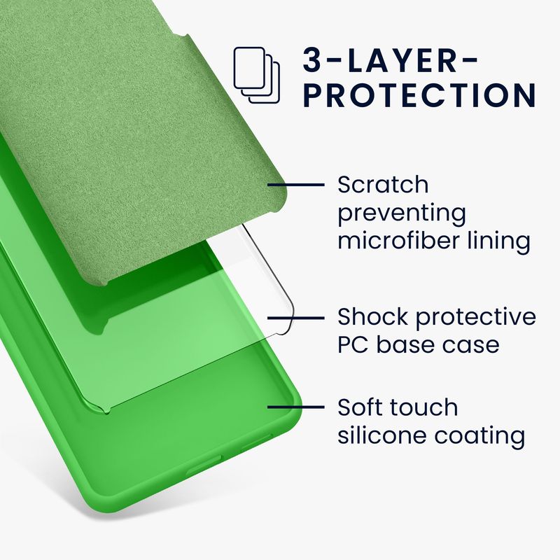 Laptop, Telefoane si Tablete - Telefoane mobile si accesorii - Accesorii Telefoane - Huse telefoane - Husa Kwmobile pentru Google Pixel 9a, anti-alunecare, silicon, verde lime - Infinity.ro