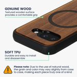 Laptop, Telefoane si Tablete - Telefoane mobile si accesorii - Accesorii Telefoane - Huse telefoane - Husa Kwmobile pentru Google Pixel 9a, compatibilitate MagSafe, anti-alunecare, lemn, TPU, maro - Infinity.ro