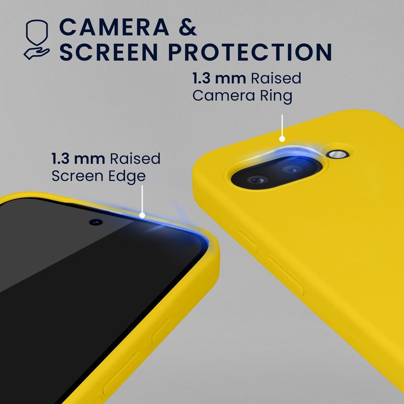 Laptop, Telefoane si Tablete - Telefoane mobile si accesorii - Accesorii Telefoane - Huse telefoane - Husa Kwmobile pentru Google Pixel 9a, anti-alunecare, sticla temperata, galben - Infinity.ro