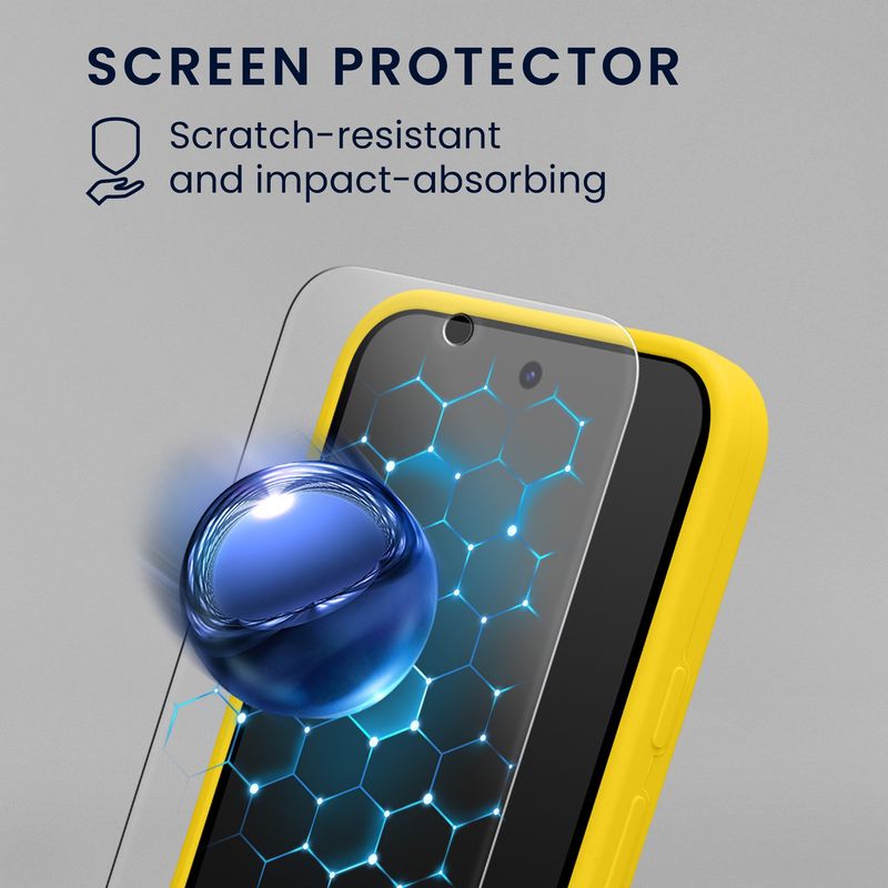 Laptop, Telefoane si Tablete - Telefoane mobile si accesorii - Accesorii Telefoane - Huse telefoane - Husa Kwmobile pentru Google Pixel 9a, anti-alunecare, sticla temperata, galben - Infinity.ro