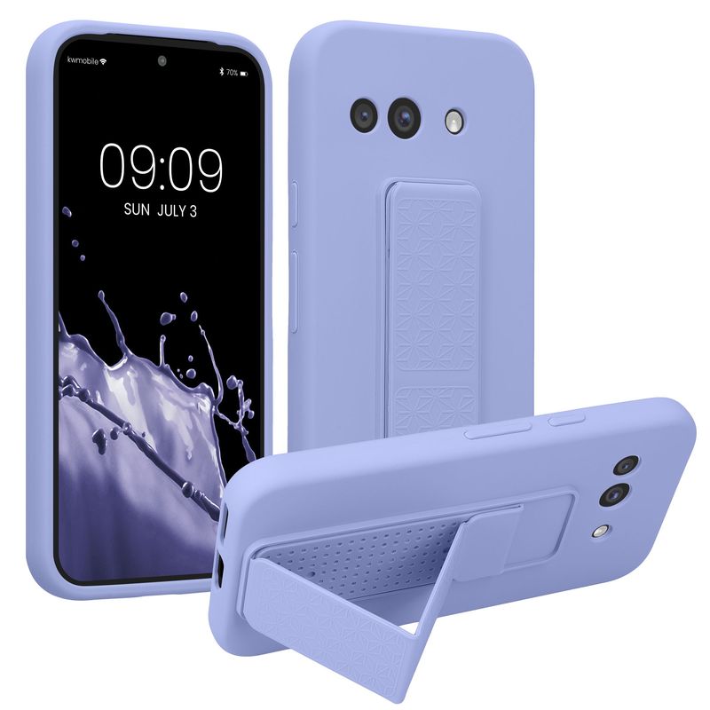 Laptop, Telefoane si Tablete - Telefoane mobile si accesorii - Accesorii Telefoane - Huse telefoane - Husa Kwmobile pentru Google Pixel 9a, functie stand, silicon, mov - Infinity.ro