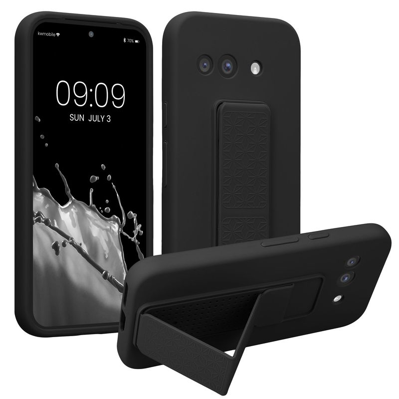 Laptop, Telefoane si Tablete - Telefoane mobile si accesorii - Accesorii Telefoane - Huse telefoane - Husa Kwmobile pentru Google Pixel 9a, functie stand, silicon, negru - Infinity.ro