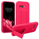 Laptop, Telefoane si Tablete - Telefoane mobile si accesorii - Accesorii Telefoane - Huse telefoane - Husa Kwmobile pentru Google Pixel 9a, functie stand, silicon, roz neon - Infinity.ro