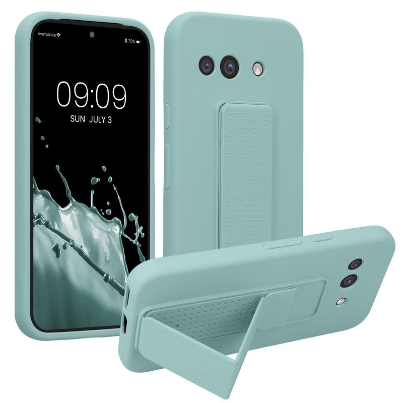 Laptop, Telefoane si Tablete - Telefoane mobile si accesorii - Accesorii Telefoane - Huse telefoane - Husa Kwmobile pentru Google Pixel 9a, functie stand, silicon, verde - Infinity.ro