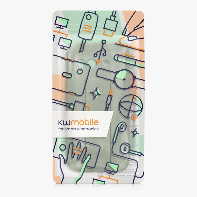 Laptop, Telefoane si Tablete - Telefoane mobile si accesorii - Accesorii Telefoane - Huse telefoane - Husa Kwmobile pentru Google Pixel 9a, functie stand, silicon, verde, gri - Infinity.ro