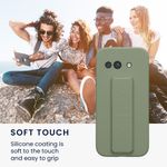 Laptop, Telefoane si Tablete - Telefoane mobile si accesorii - Accesorii Telefoane - Huse telefoane - Husa Kwmobile pentru Google Pixel 9a, functie stand, silicon, verde, gri - Infinity.ro