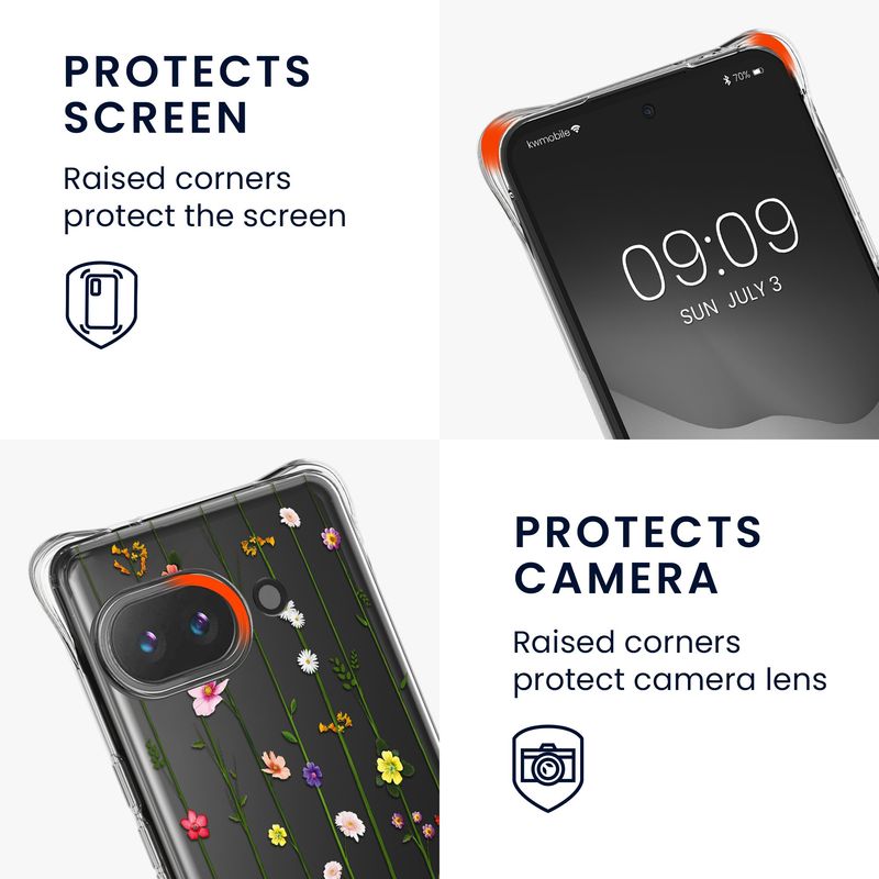 Laptop, Telefoane si Tablete - Telefoane mobile si accesorii - Accesorii Telefoane - Huse telefoane - Husa Kwmobile pentru Google Pixel 9a, protectie la socuri, protectie la zgarieturi, TPU, multicolor - Infinity.ro