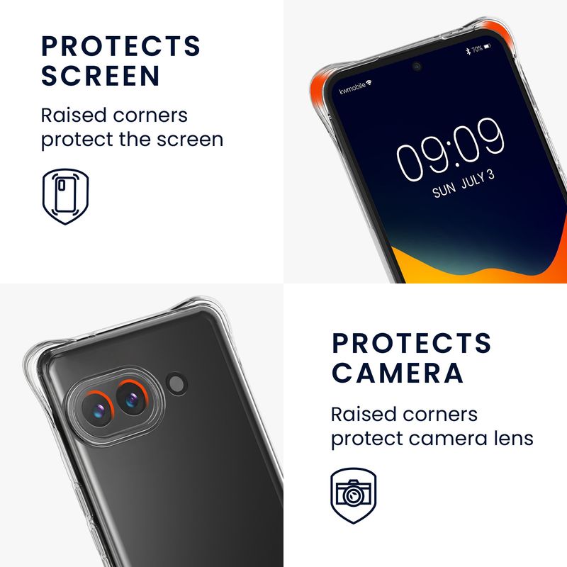 Laptop, Telefoane si Tablete - Telefoane mobile si accesorii - Accesorii Telefoane - Huse telefoane - Husa Kwmobile pentru Google Pixel 9a, protectie la socuri, TPU, mov, albastru - Infinity.ro