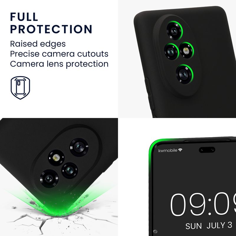 Laptop, Telefoane si Tablete - Telefoane mobile si accesorii - Accesorii Telefoane - Huse telefoane - Husa Kwmobile pentru Honor 200 Pro, anti-alunecare, silicon, negru - Infinity.ro