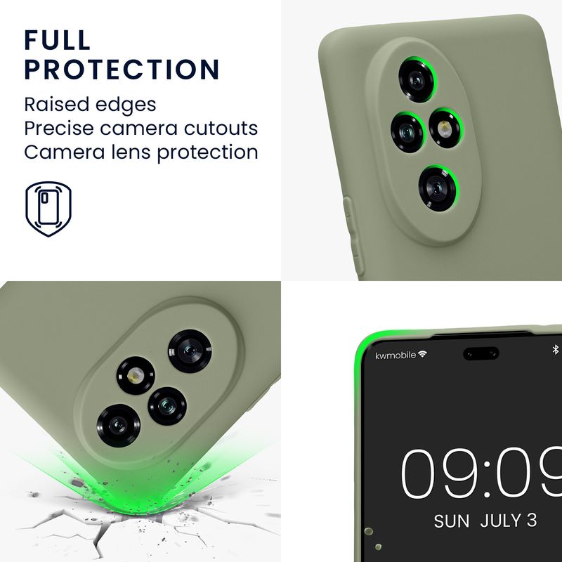 Laptop, Telefoane si Tablete - Telefoane mobile si accesorii - Accesorii Telefoane - Huse telefoane - Husa Kwmobile pentru Honor 200 Pro, anti-alunecare, silicon, verde - Infinity.ro