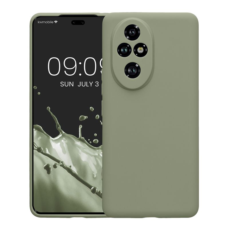Laptop, Telefoane si Tablete - Telefoane mobile si accesorii - Accesorii Telefoane - Huse telefoane - Husa Kwmobile pentru Honor 200 Pro, anti-alunecare, silicon, verde - Infinity.ro