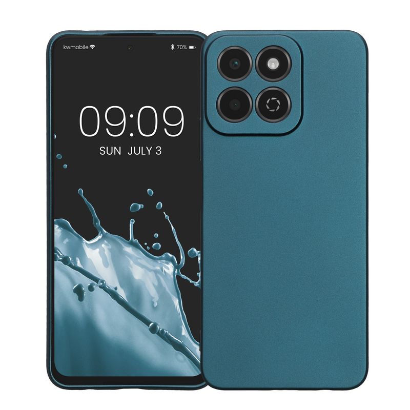 Laptop, Telefoane si Tablete - Telefoane mobile si accesorii - Accesorii Telefoane - Huse telefoane - Husa Kwmobile pentru Honor 200 Smart 5G/X7C 4G, anti-alunecare, silicon, albastru - Infinity.ro