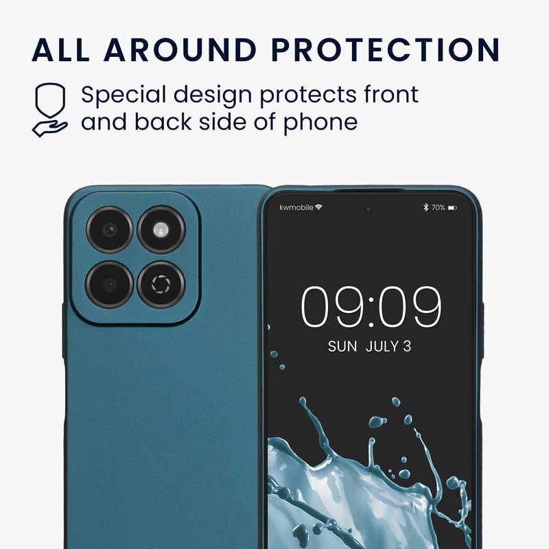 Laptop, Telefoane si Tablete - Telefoane mobile si accesorii - Accesorii Telefoane - Huse telefoane - Husa Kwmobile pentru Honor 200 Smart 5G/X7C 4G, anti-alunecare, silicon, albastru - Infinity.ro