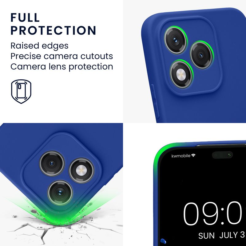 Laptop, Telefoane si Tablete - Telefoane mobile si accesorii - Accesorii Telefoane - Huse telefoane - Husa Kwmobile pentru Honor 400 Lite, anti-alunecare, protectie la zgarieturi, silicon, albastru - Infinity.ro