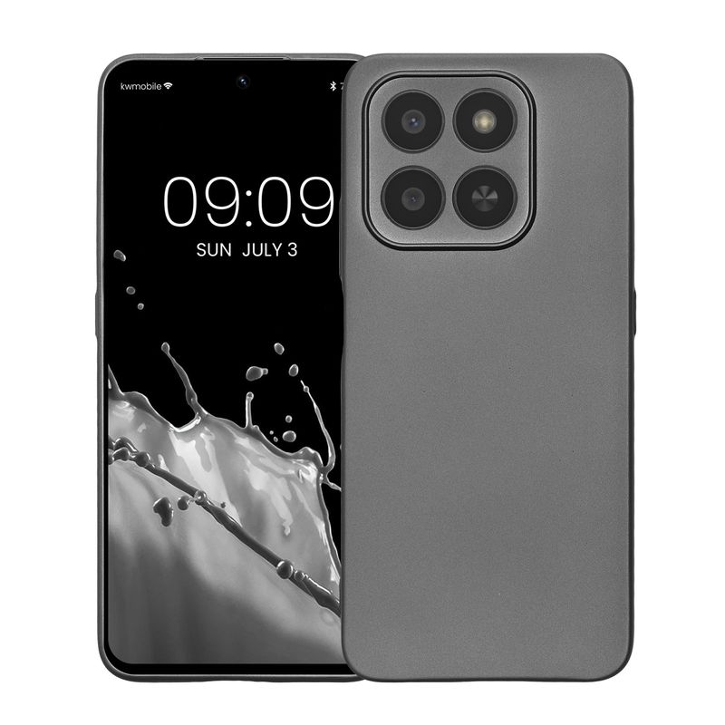 Laptop, Telefoane si Tablete - Telefoane mobile si accesorii - Accesorii Telefoane - Huse telefoane - Husa Kwmobile pentru Honor 400 Smart 5G/X7d, anti-alunecare, silicon, gri - Infinity.ro